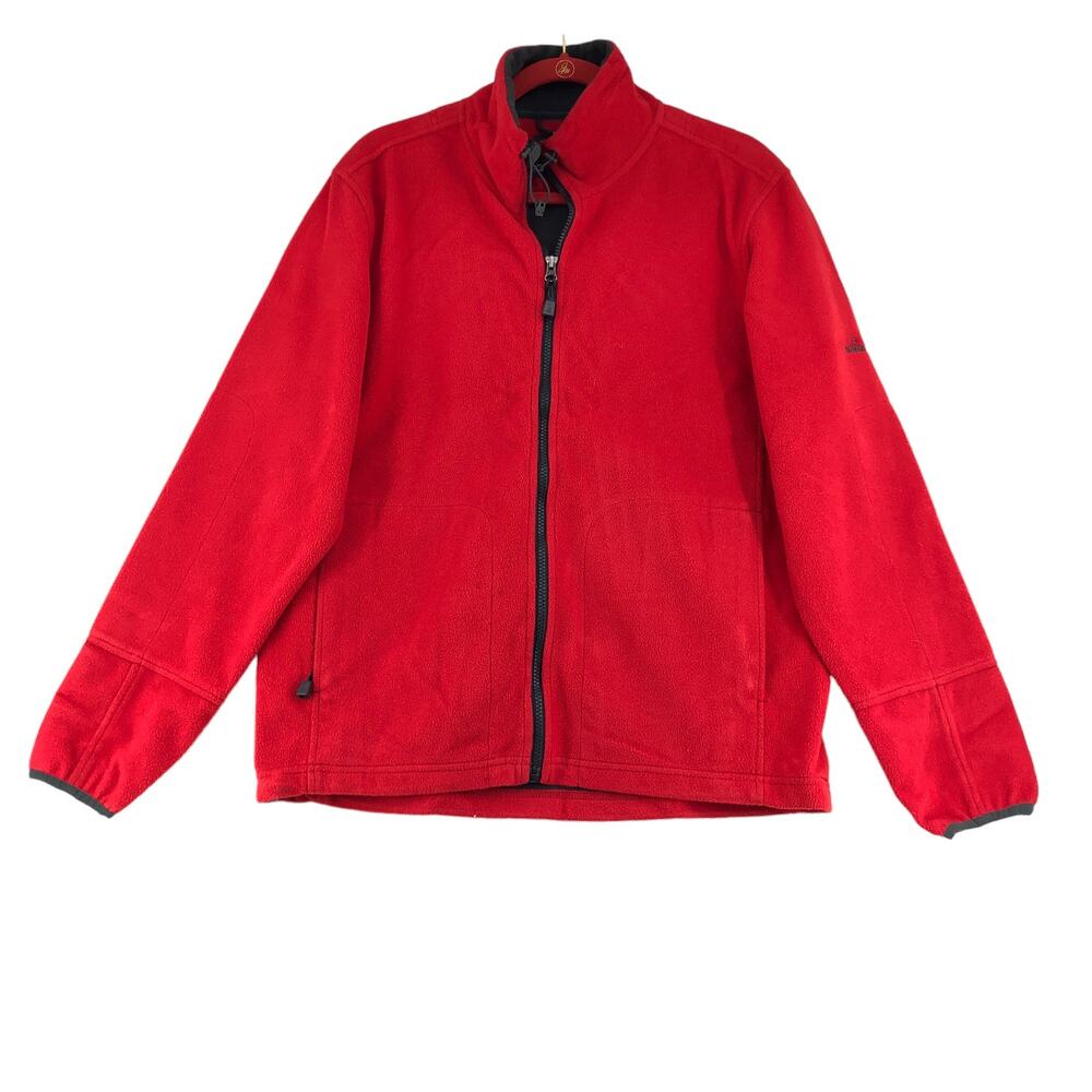 NOMAD Netherlands Mens Size M EU 50 Fleece Jacket Full Zip Red Outdoors Warm